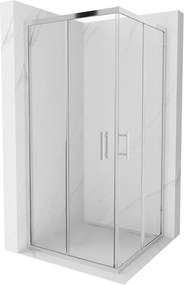 Mexen Rio szögletes zuhany 90 x 90 cm, 5 mm-es üveg, króm profilú átlátszó üveg, 860-090-090-01-00