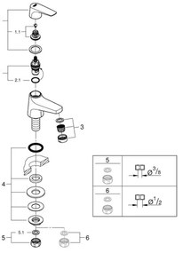 GROHE 20577000 - START FLOW álló szelep DN 15, fényes króm