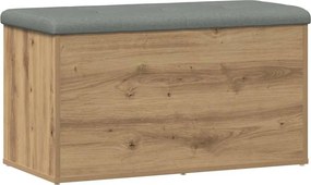 vidaXL kézműves tölgyfa tárolópad 82 x 42 x 45 cm redőzött fa