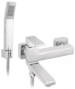 FERRO Zicco, fürdőcsap forgatható kifolyóval és zuhanygarnitúrával, króm, BZI11R
