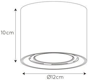 Lucide 09921/12/30- LED állítható spotlámpa FEDLER 1xGU10/12W/230V fekete