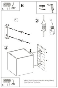 Brilagi -  LED Fali lámpa MURO 1xG9/3,5W/230V beton
