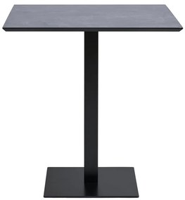 Fano dohányzóasztal, sötét kő, fekete fém talp 70x70x75 cm