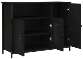 fekete szerelt fa tálalószekrény 100 x 35 x 75 cm
