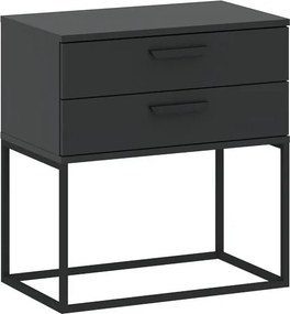 CADRO 2 fiókos éjjeli szekrény, 60 cm, No. 6 vázon | Antracit