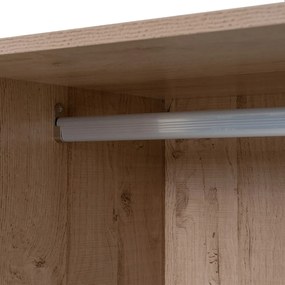 Natúr színű nyitott moduláris szekrény tölgyfa dekorral 60x180x45 cm Modular – Casa Selección