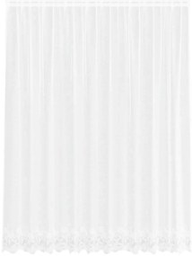 Függönyök függönyökkel Virágos Fehér 300 x 240 cm Poliészter
