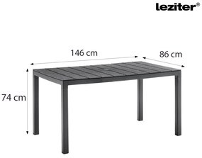 Tulsa műanyag kerti asztal