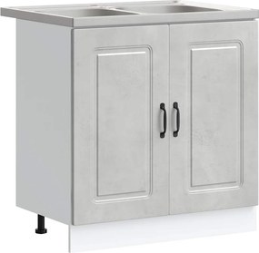vidaXL Konyhaszekrény Kalmar Beton Szürke 80 x 46 x 81,5 cm Faanyag