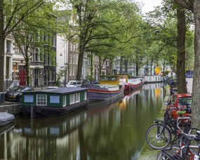 Poszter 50x40cm Csatorna Amszterdam városon át 5, Assaf Frank