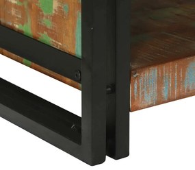 Dohányzóasztal Barna 120 x 50 x 38 cm tömör újrahasznosított fa