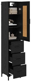 Magasfiú fiókkal Fekete tölgy 34,5 x 34 x 180 cm Faanyag