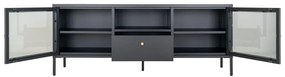 Fekete fém TV-állvány 150x60x35 cm Dalby – House Nordic