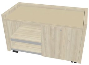 Verno mobil konténer 100 x 50 cm üveggel, bal, akác / vanília