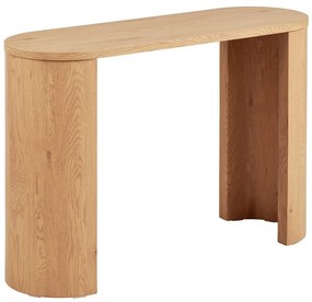Natúr színű konzolasztal tölgyfa dekorral 38x114 cm Bibione – House Nordic