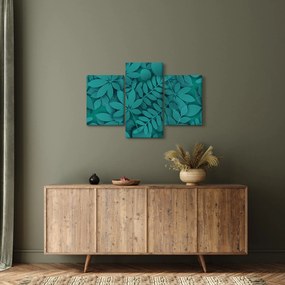 Kép - Türkiz levelek (90x60 cm)