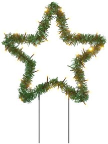 karácsonyi csillag fénydekoráció 3 cövekkel 50 LED 29 cm