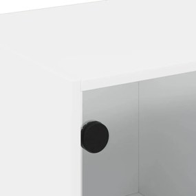 fehér TV-szekrény üvegajtókkal 102 x 37 x 42 cm