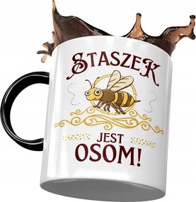 Fekete bögre Stanislaw Staszek Férj kolléga számára, fényképes nyomtatással