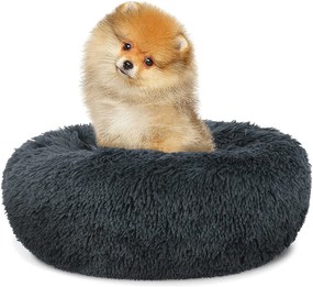Plüss ágy kutyáknak 40 cm sötétszürke