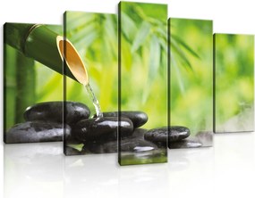 Vászonkép 100x60 Bambusz szökőkút zen spa relaxáció harmónia természet víz