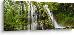 Kép - Vízesés, Wind River Valley (órával) (90x30 cm)