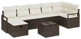 vidaXL Kanapé Szett párnával 5 pcs polirattan