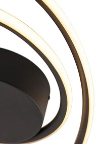 Design mennyezeti lámpa fekete, beépített LED-del, 3 fokozatban szabályozható - Rowan