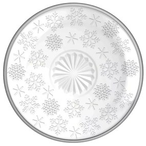 Altom Üveg desszert tál Snowflakes 17,5 cm