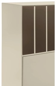 Krémszínű szekrény 120x140x45 cm Platt – Teulat