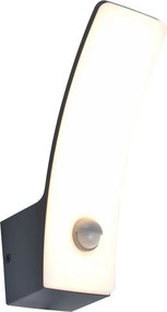 LUTEC 5203902335 KILO Fali Lámpa Mozgásérzékelővel Szürke LED IP44