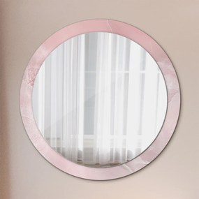 Kerek díszes tükör Rózsaszínű kő fi 90 cm