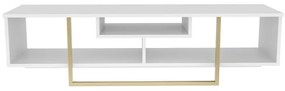 TV szekrény Asal 150 - White, Gold