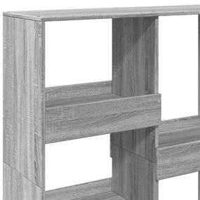 szürke sonoma színű térelválasztó könyvszekrény 100x33x115 cm