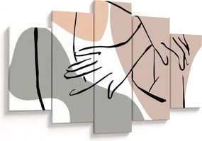 Kép - Női test vonal művészet N⁰2 (150x105 cm)
