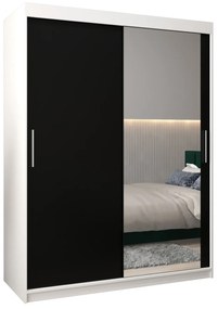 Ruhásszekrény 150 cm Toki 2 (matt fekete + matt fekete). 1064986