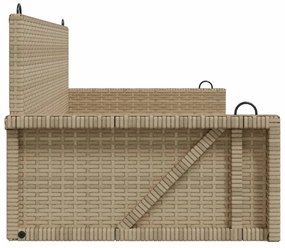 bézs polyrattan hintapad 119 x 56 x 48 cm