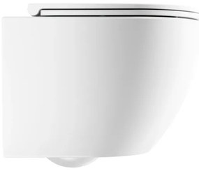 OMNIRES OTTAWASPXMWBM - Falra szerelhető WC SoftClose záródású ülőkével OTTAWA, kerámia/fehér