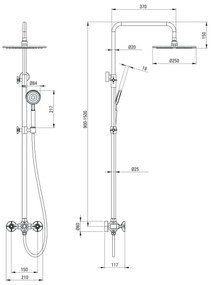 Deante NAC_N4QT - TEMISTO csaptelepes zuhanyszett, fekete