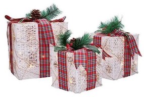 Solight 1V291 - 3 db-os LED karácsonyi ajándék szett 48xLED/3,6W/230V IP44 meleg fehér