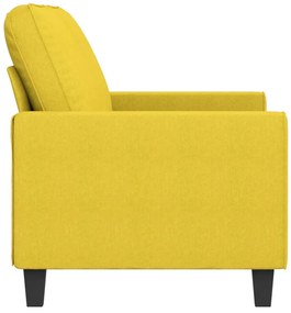 vidaXL 2 személyes világossárga szövet kanapé 140 cm