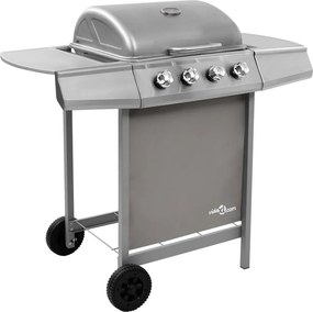 vidaXL ezüst gáz grillsütő 4 égővel