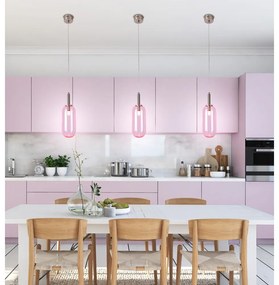 Lila LED függőlámpa üveg búrával ø 13 cm Fiuggi – Candellux Lighting