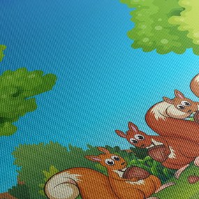 Kép - boldog mókusok (90x60 cm)