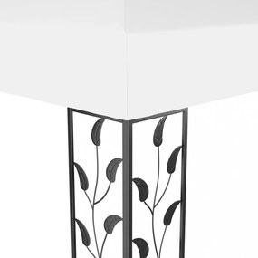 fehér dupla tetős pavilon 3 x 4 m