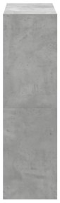 betonszürke szerelt fa könyvespolc 102 x 32 x 108 cm
