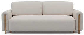 Szürkésbézs buklé kinyitható-tárolóhelyes kanapé 244 cm Arcadova – ELTAP