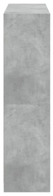 betonszürke szerelt fa könyvespolc ajtókkal 136 x 37 x 142 cm