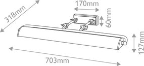 Elstead WINCHFIELD-PLL-AB-MB -Képvilágító lámpa WINCHFIELD 4xE14/40W/230V fekete