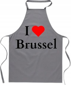 Konyhai kötény nyomtatás I Love Brussell Szeretem Brüsszelt Belgium